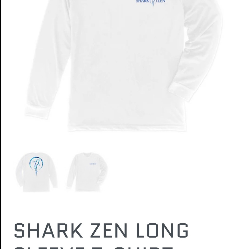 Shark Zen White Long Sleeve Shirt Unisex